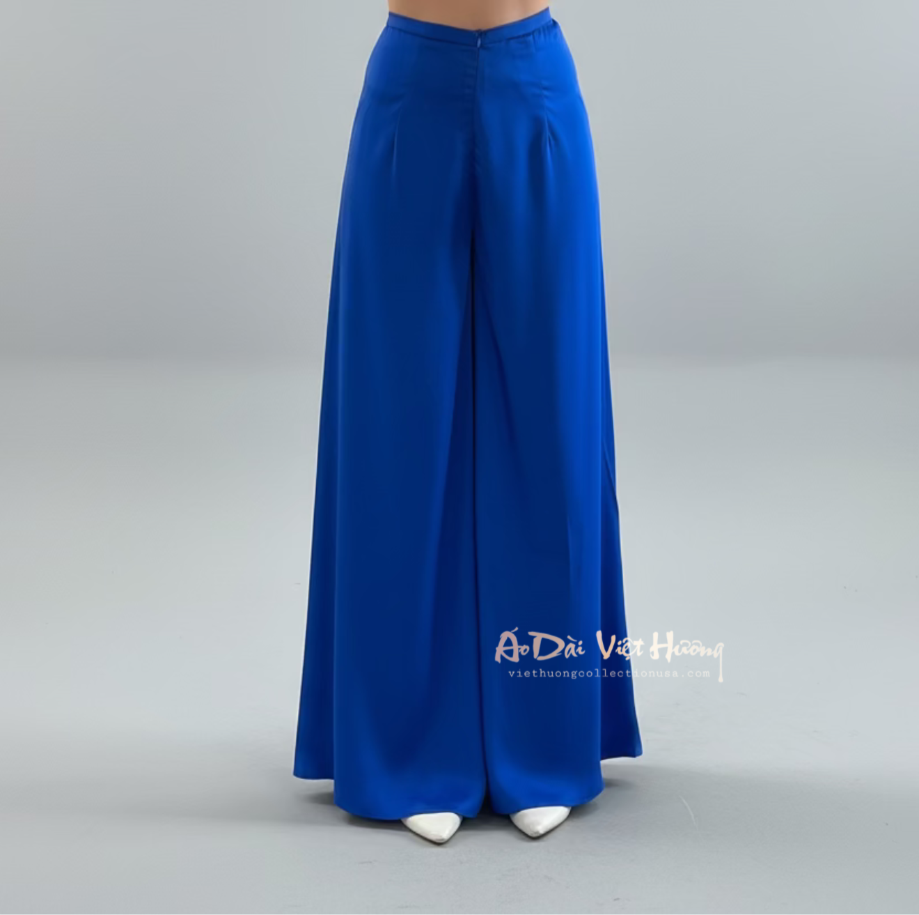 R10 - Flared Pants Cobalt Blue Tô Châu Silk | Quần Ống Xéo