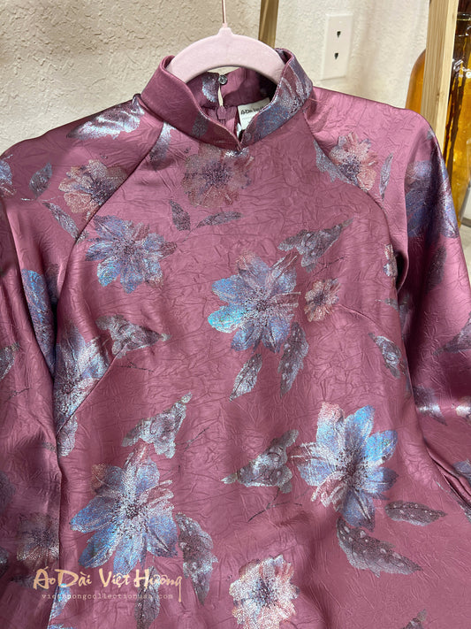 A29 - Áo Dài Dáng Suông Lụa Tiêu Giao Xà Cừ