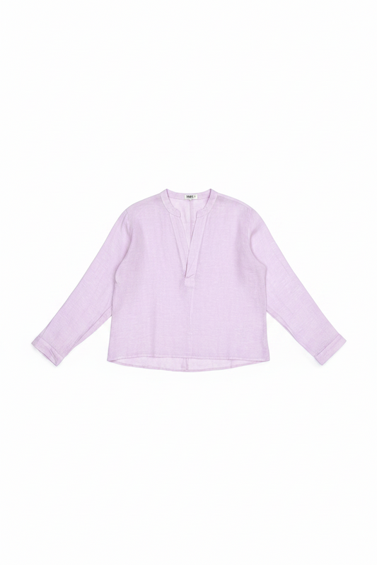 L90->95 - 100% Linen V-Neck Shirt