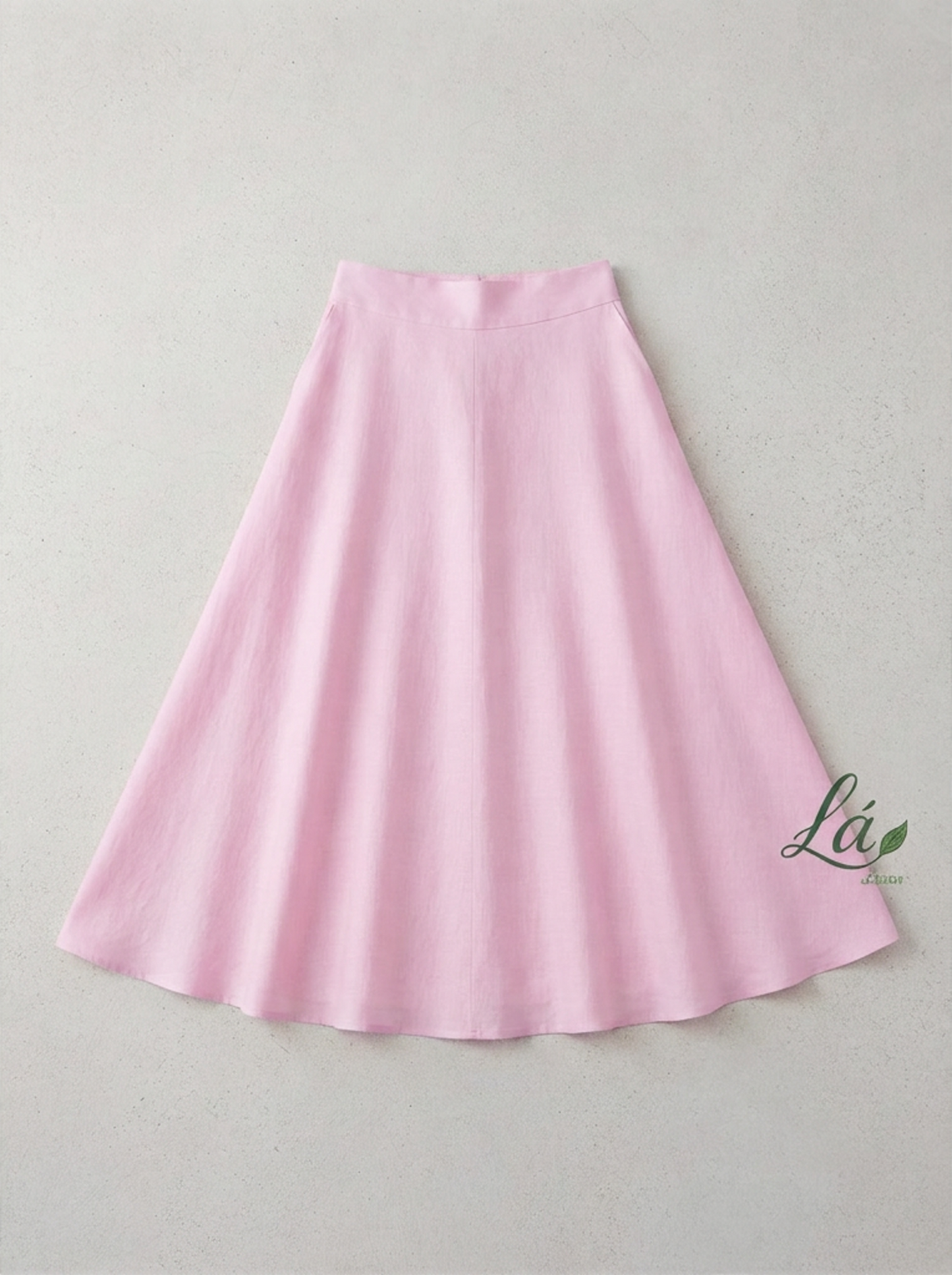L174->182 - 100% Linen Bias-Cut Skirt
