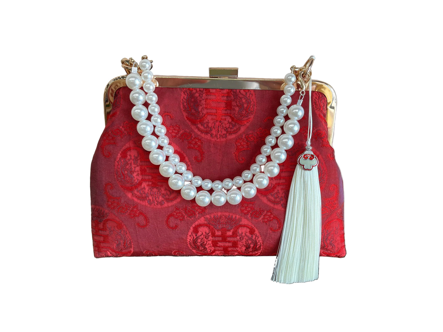 T14 - Handmade Bag Nha Xá Silk Red