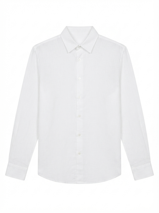L165->170 - 100% Linen Polo Shirt