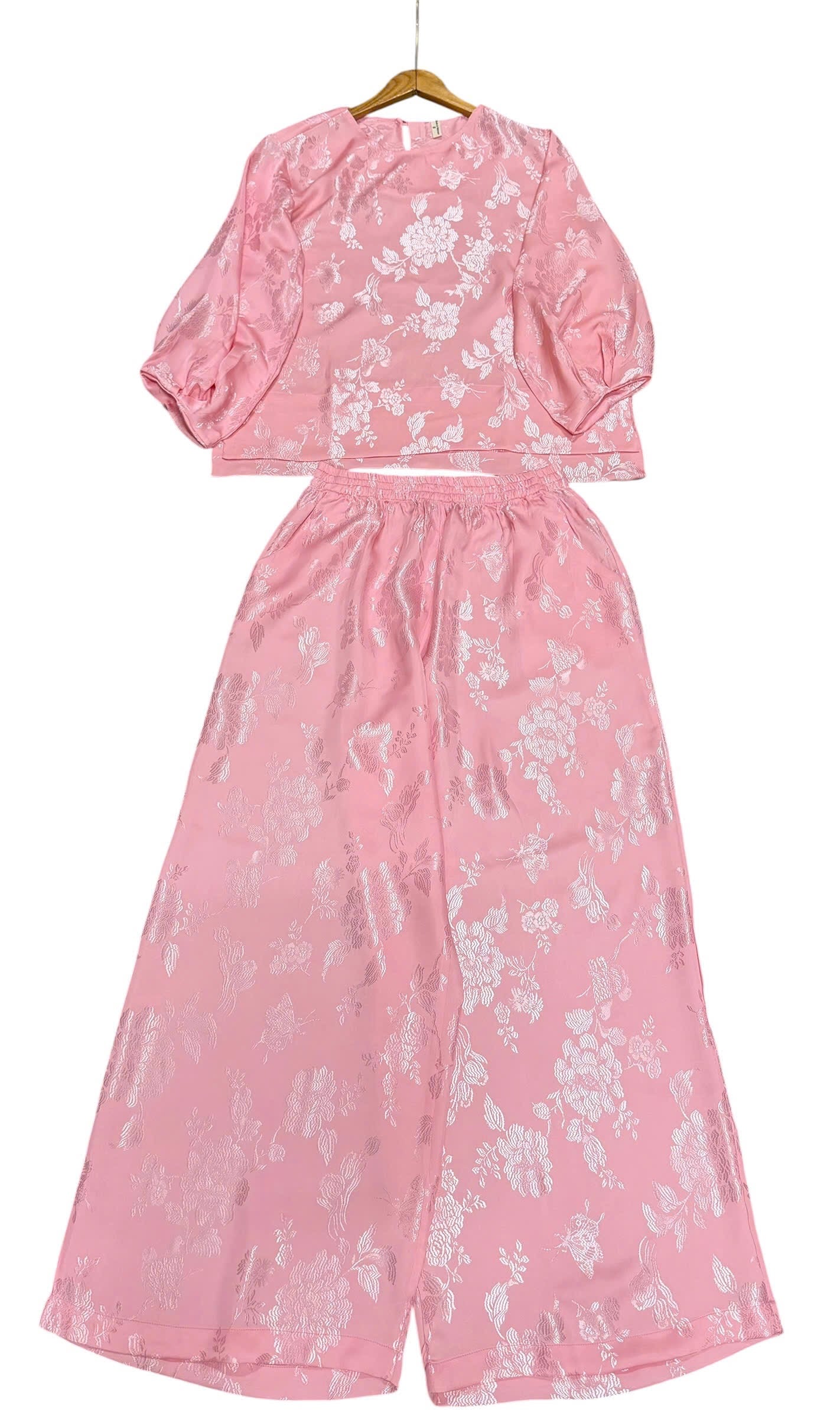 B15->24 - Set Gấm pháp phục Silk Óng tay bồng | Kèm Quần