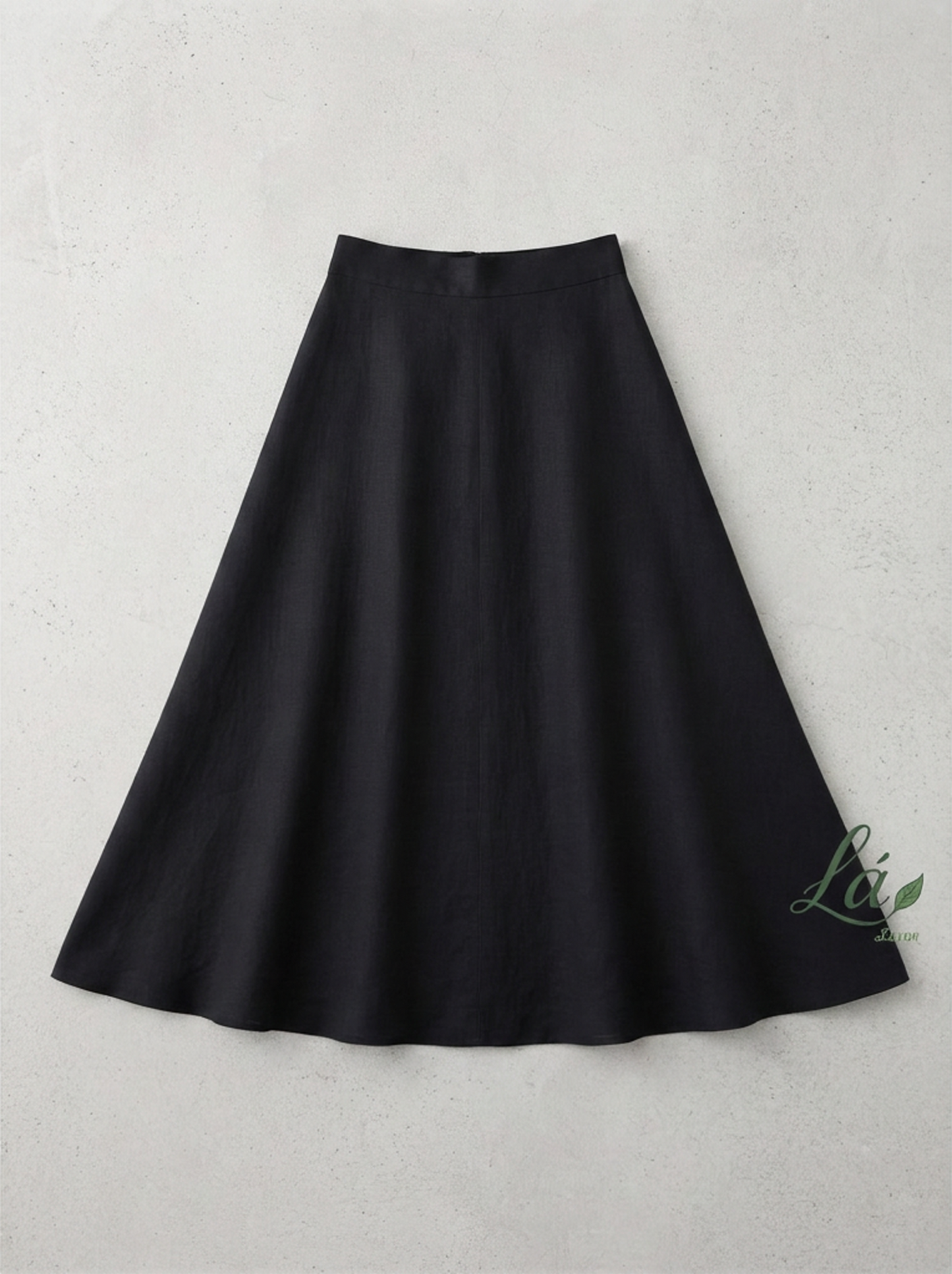 L174->182 - 100% Linen Bias-Cut Skirt
