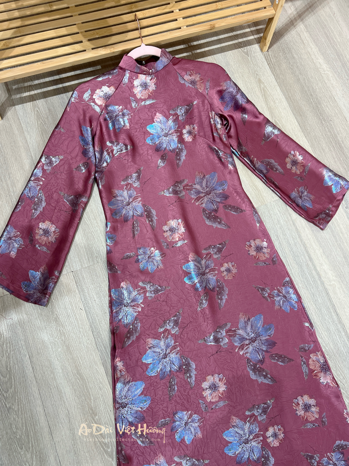 A29 - Áo Dài Dáng Suông Lụa Tiêu Giao Xà Cừ