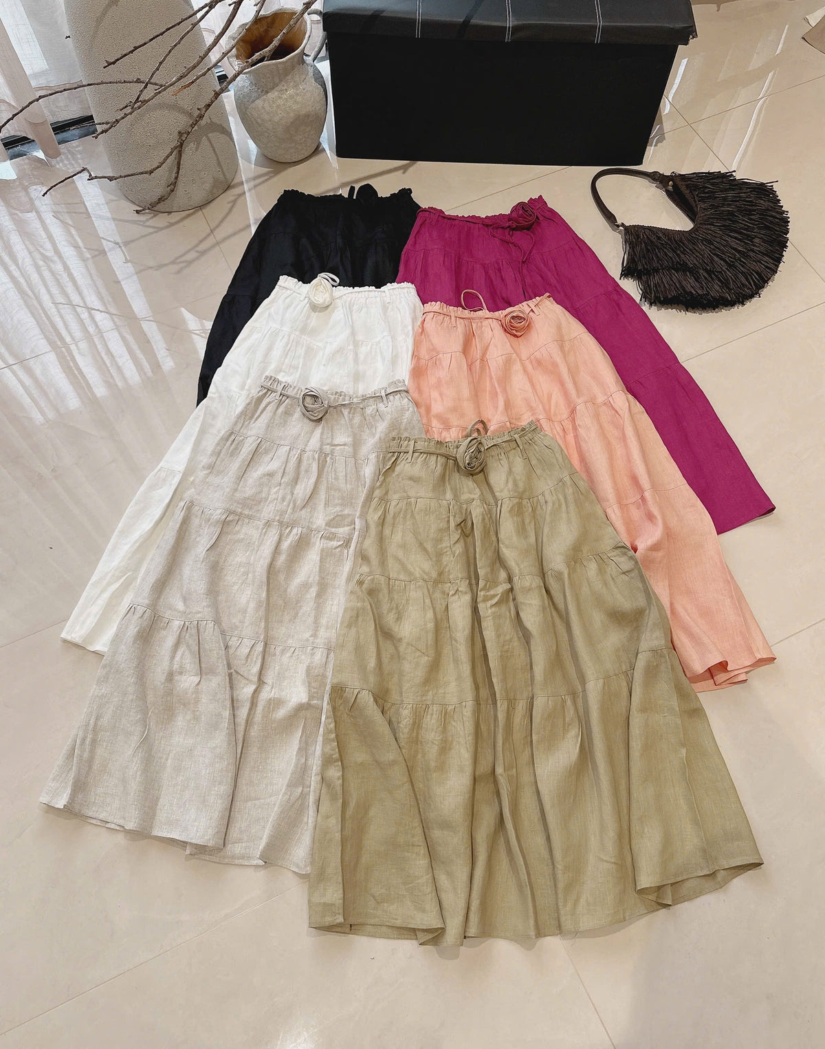 L138/ L139 - Skirt Linen with belts