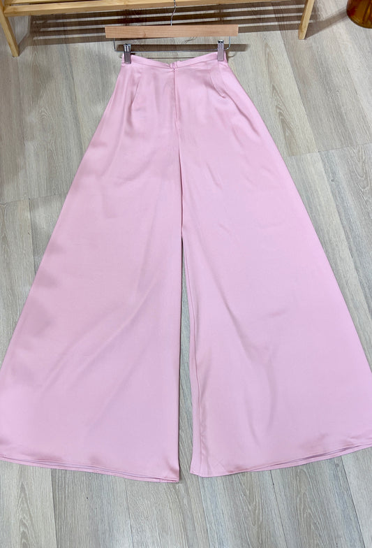 R17 - Ánh Sao Silk Regular Pants Pink Pastel (Quần Ánh Sao Ống Xéo)