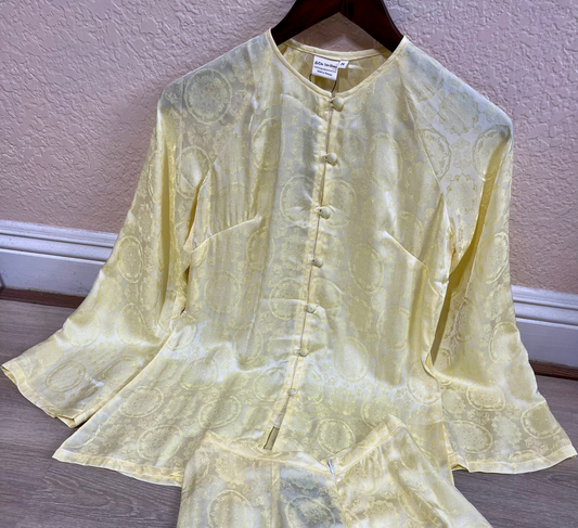 B1 - Áo Bà Ba Gấm Light Yellow | Áo Only