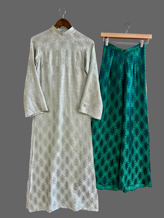 A05 - Set Áo Dài l Tơ Tằm Nha Xá Thọ Dơi Nhỏ | Kèm Quần Tơ Tằm