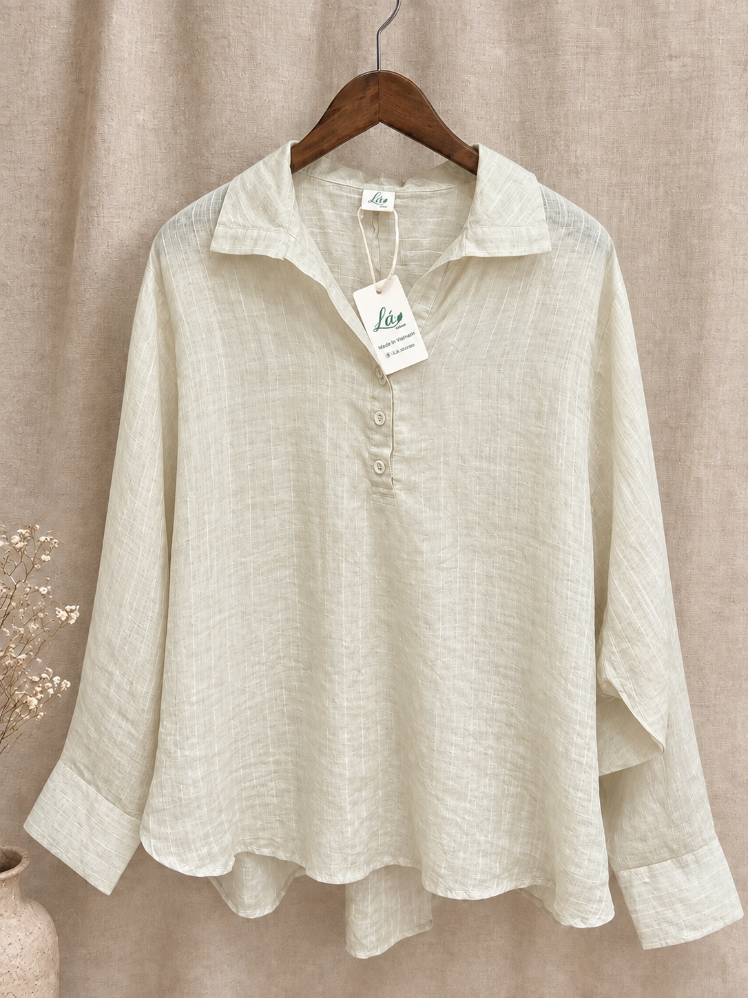 L48/50/80/89 - Áo Linen Tơ Sọc. Final sale (no return/exchange).