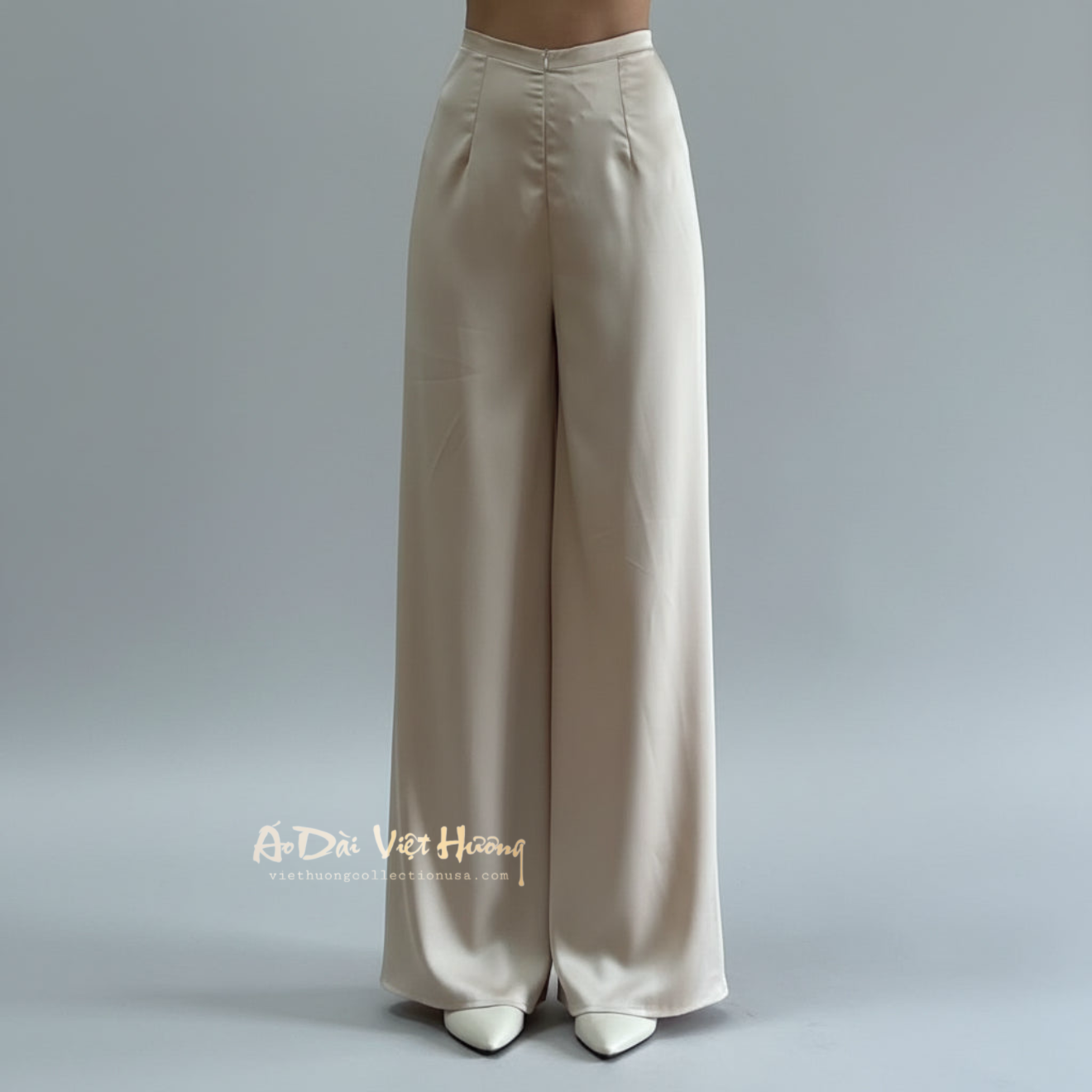 R18 - Regular Pants Creamy Tô Châu Silk (Quần Tô Châu ống xéo)