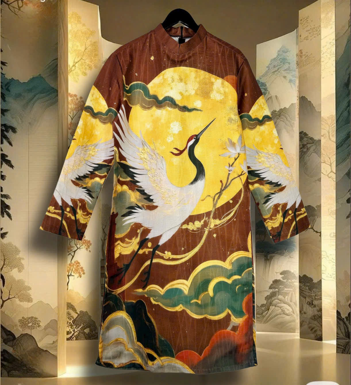 A125 - Men’s Áo Dài Nam Brown