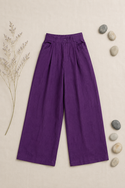 L119->135 - Quần Linen Châu Âu Suông Ống Đứng