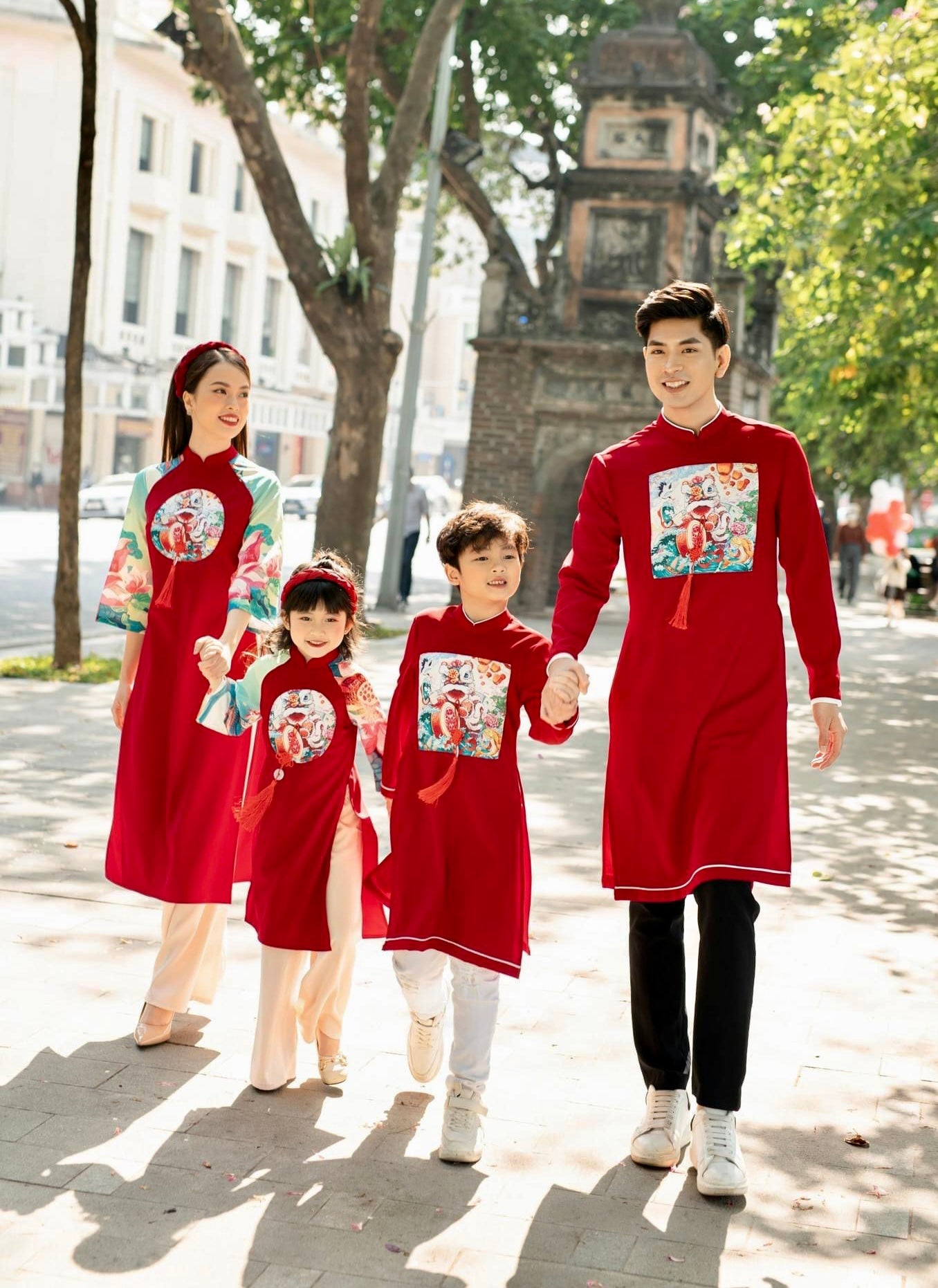 Family Ao Dai (Family Vietnamese Traditional Dress)
