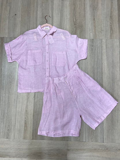 L21->27 - Set 100% Linen Short. Final sale (no return/exchange).