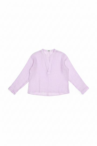 L90->95 - 100% Linen V-Neck Shirt