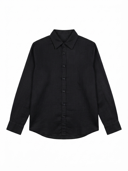 L165->170 - 100% Linen Polo Shirt