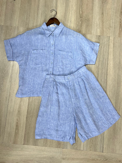 L21->27 - Set 100% Linen Short. Final sale (no return/exchange).