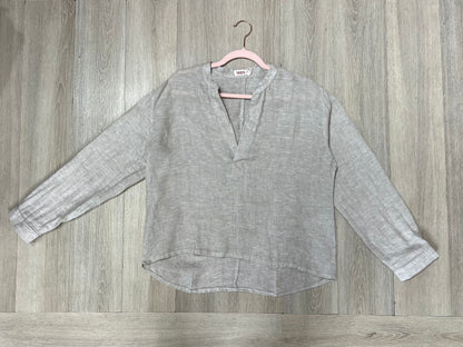 L90->95 - 100% Linen V-Neck Shirt