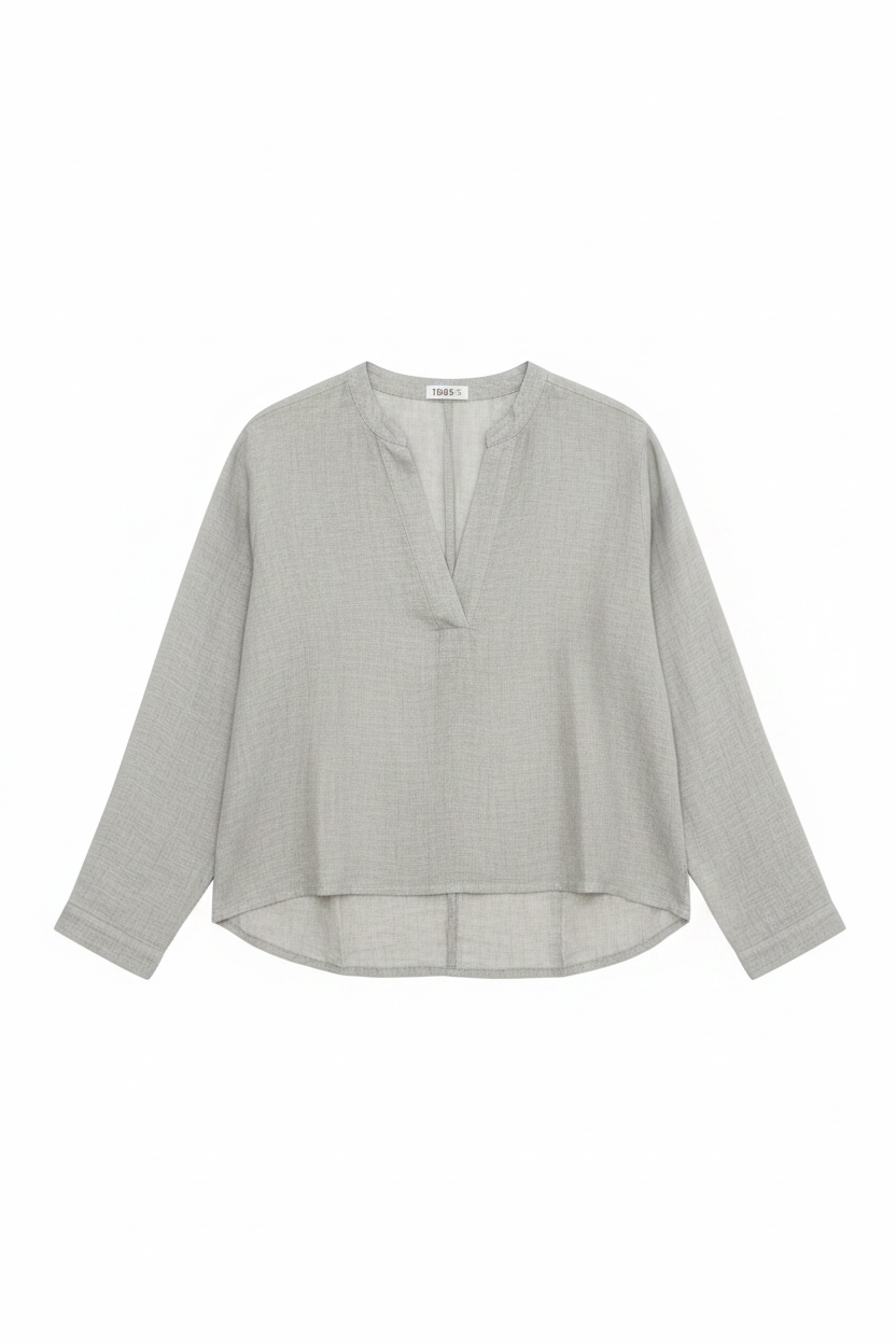 L90->95 - 100% Linen V-Neck Shirt
