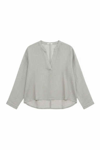 L90->95 - 100% Linen V-Neck Shirt