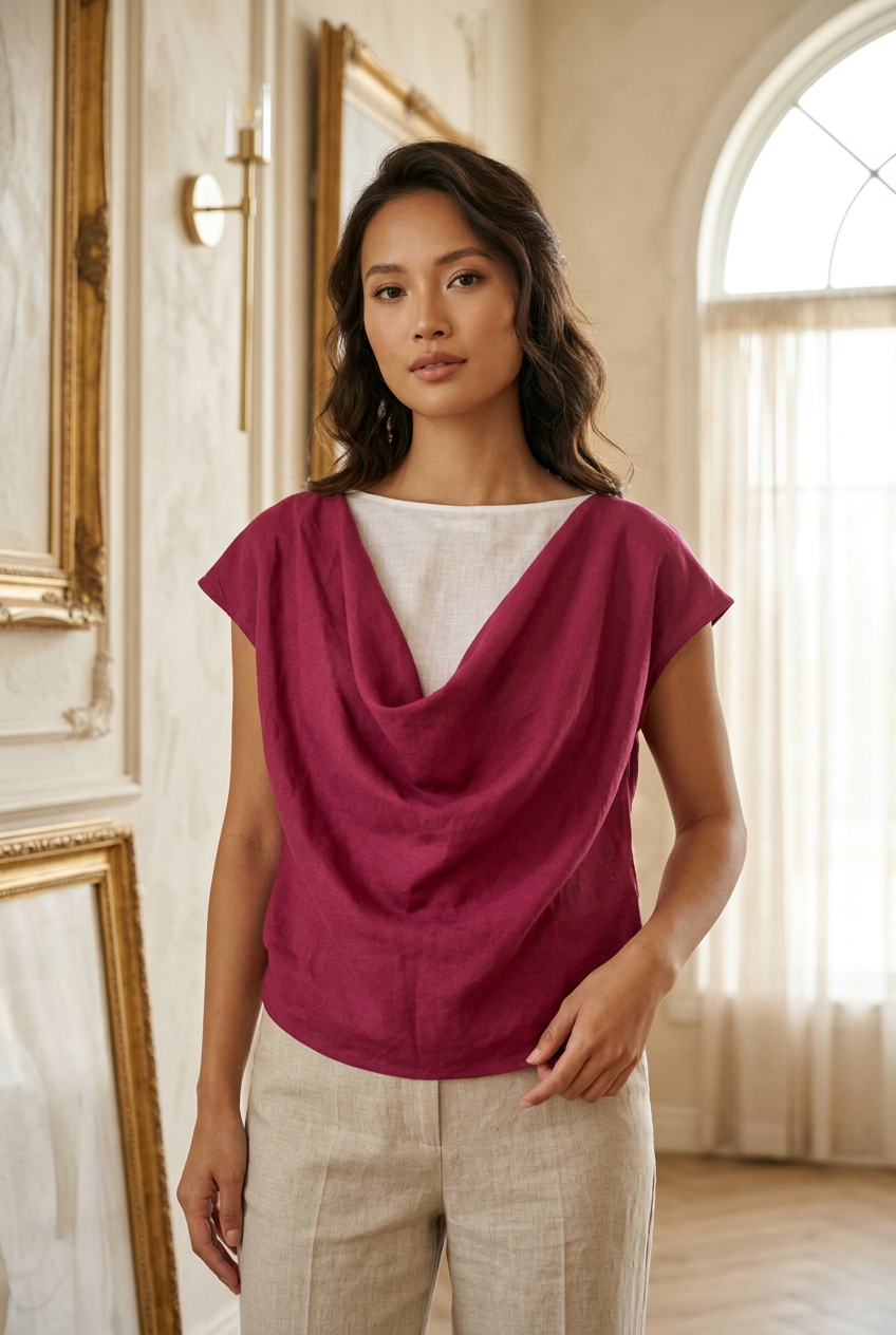 L172->176 - Reversible Linen Blouses