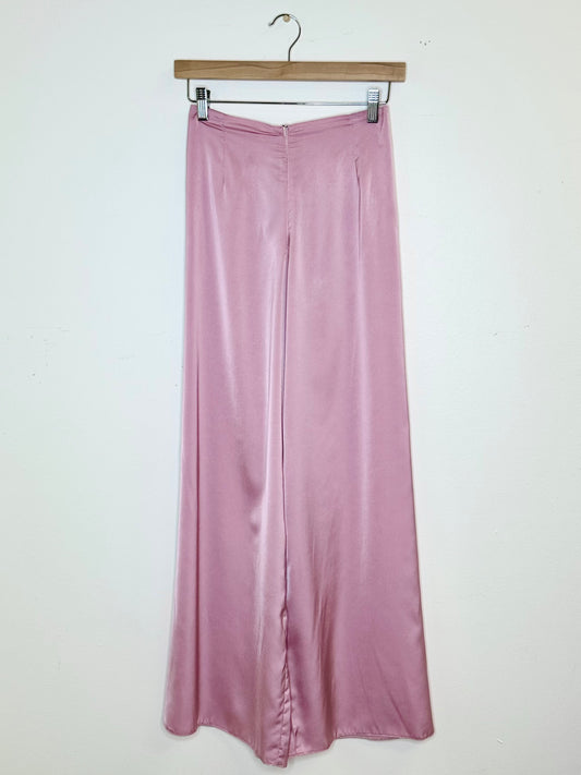 R12 - Regular Pants Ngọc Trai Silk Pink (quần bóng ống thường lụa Ngọc Trai). Final sale (no return/exchange)