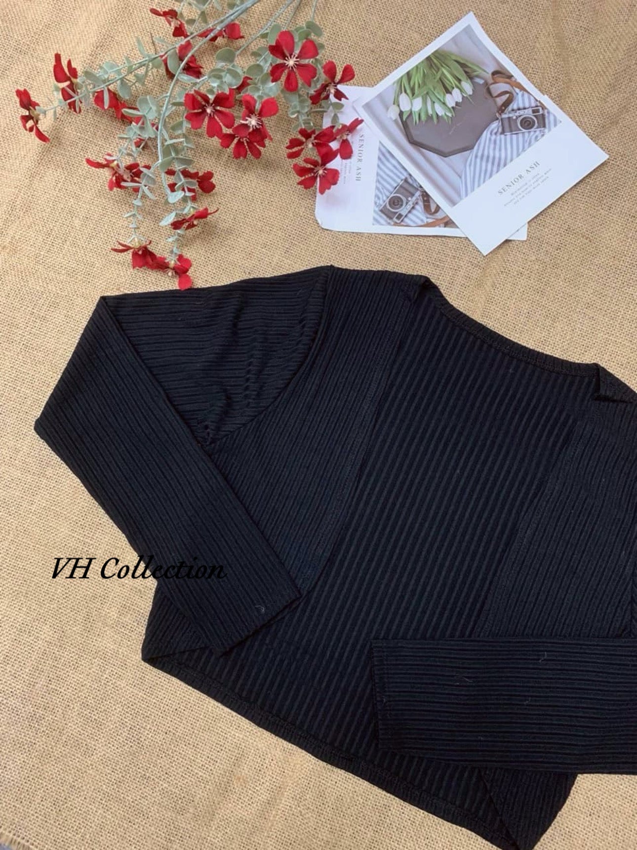 D3 - Black Short Cardigan