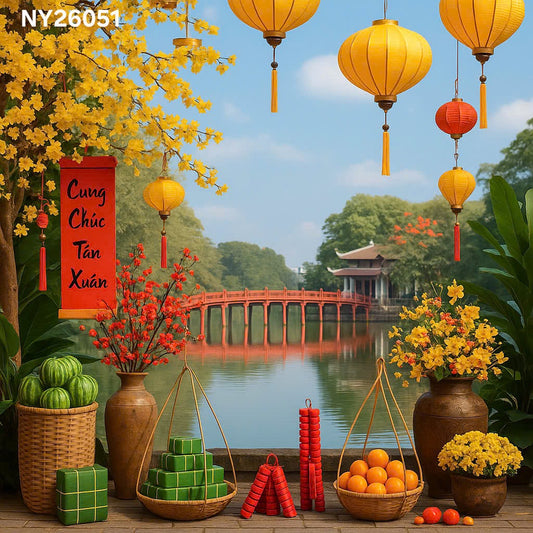 NY26051 - Tet Backdrop (Phông Nền Tết 2026)