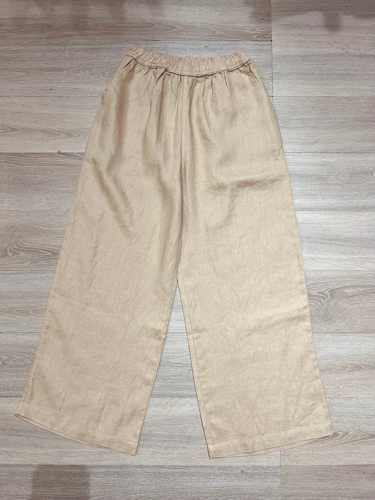 L85->90 - Elastic Waist Relaxed Linen Pants | European Linen