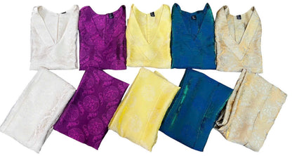 B42->46 - Set Áo tơ Tencel cổ Vậy