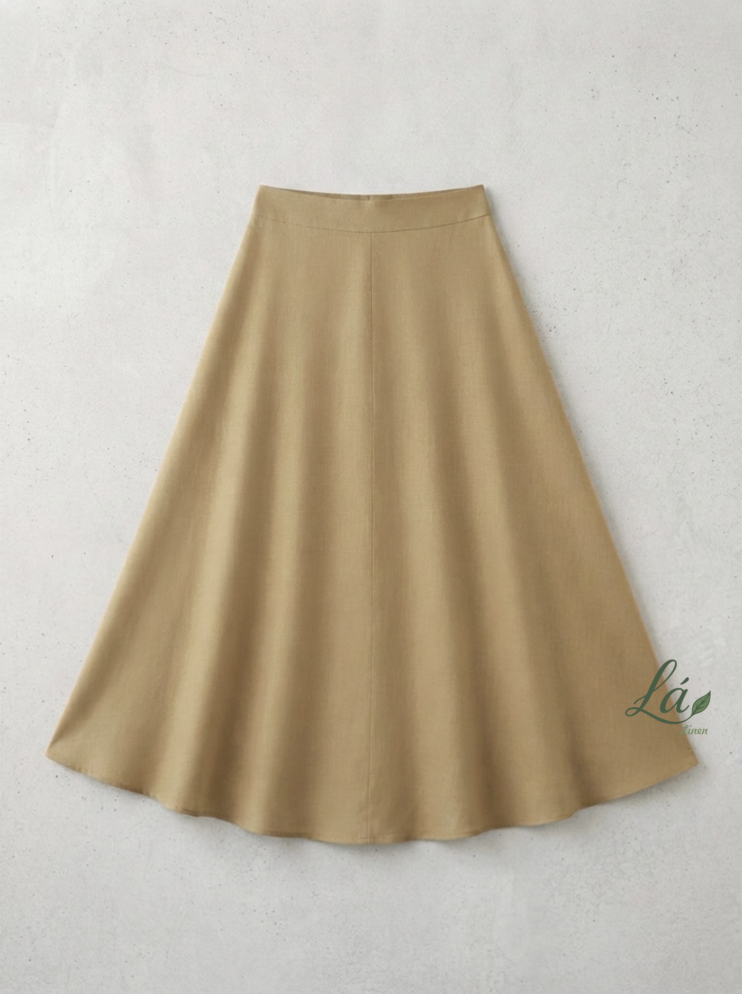 L174->182 - 100% Linen Bias-Cut Skirt