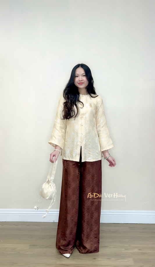 B3 - Set Bà Ba Tơ Tằm Nha Xá (kèm quần)