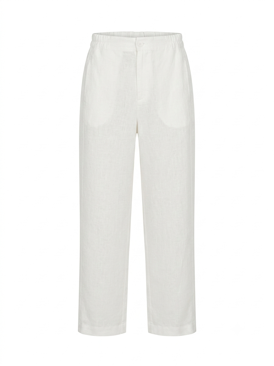 L84->87 - 100% Linen Straight Pants