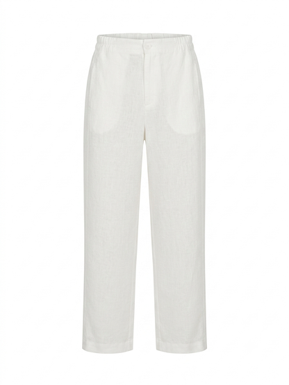 L84->87 - 100% Linen Straight Pants