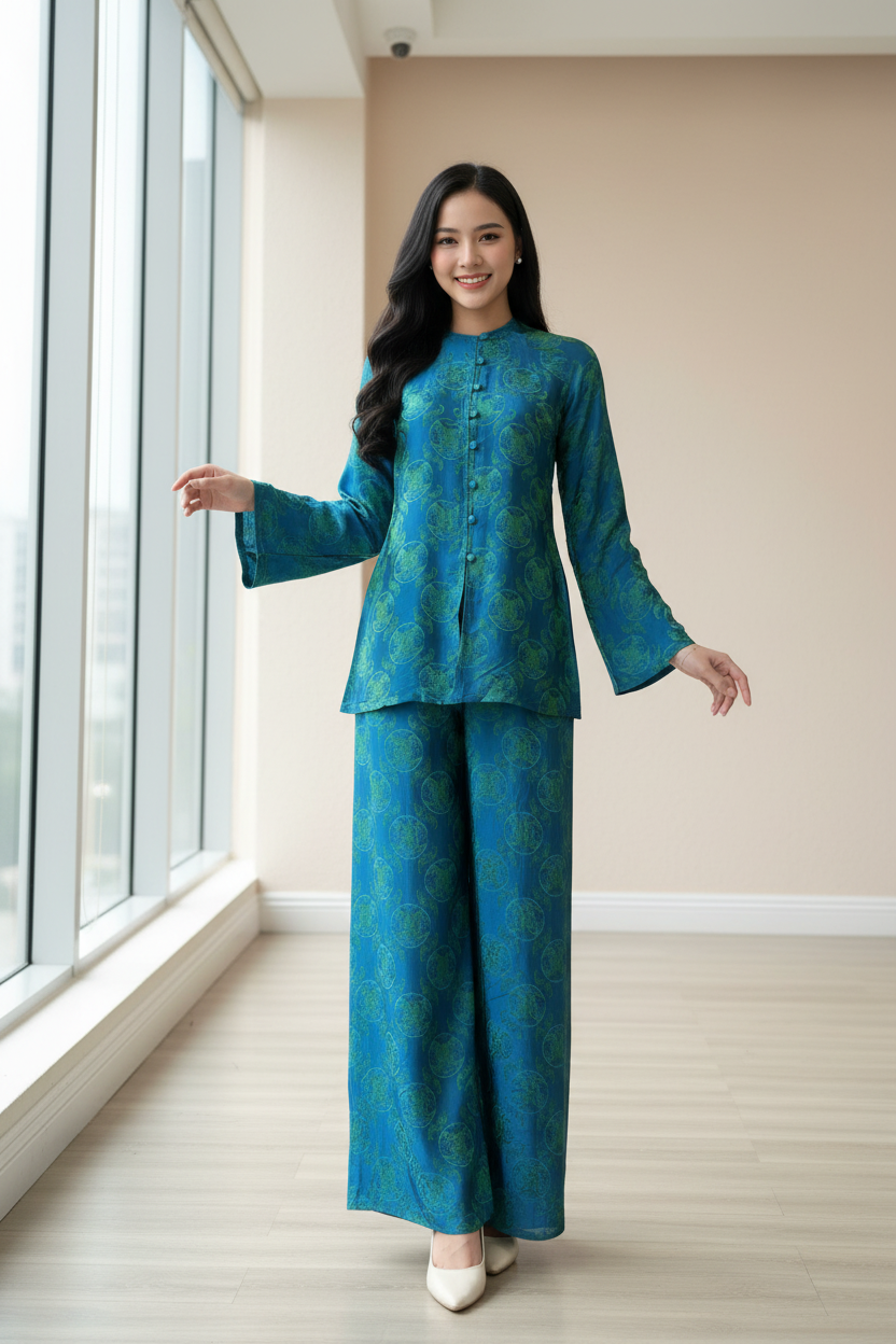 B02 - Set Bà Ba Lụa Tơ Tằm Nha Xá