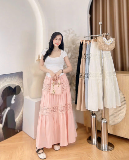 S46->50 - Skirt phối Ren