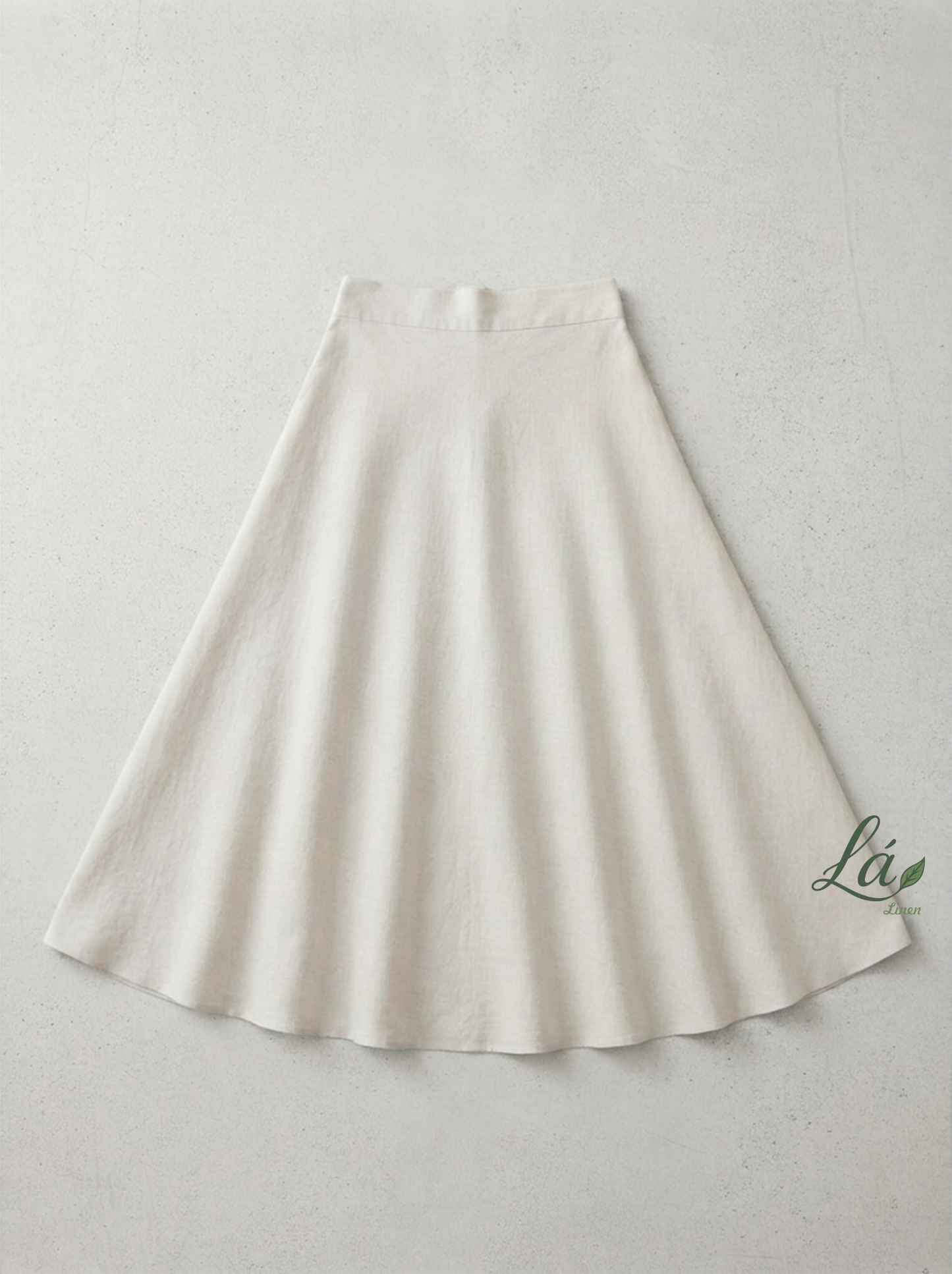 L174->182 - 100% Linen Bias-Cut Skirt