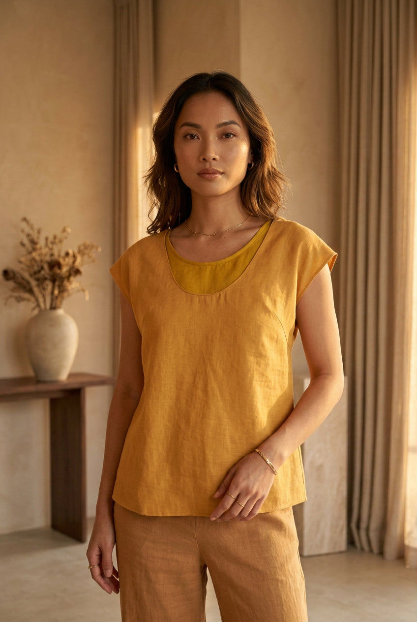 L102->105 - Áo Linen 2 lớp