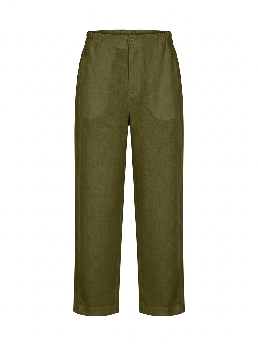 L84->87 - 100% Linen Straight Pants