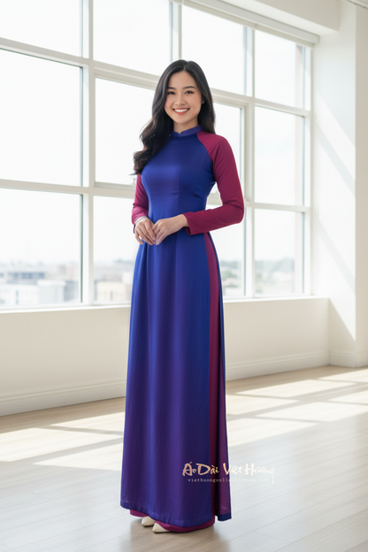 A54 - Set Áo Dài Lụa Tơ 2 Màu (kèm quần)