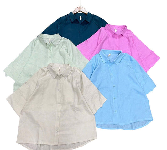 L70->L76 - Linen Shirt Short Sleeves