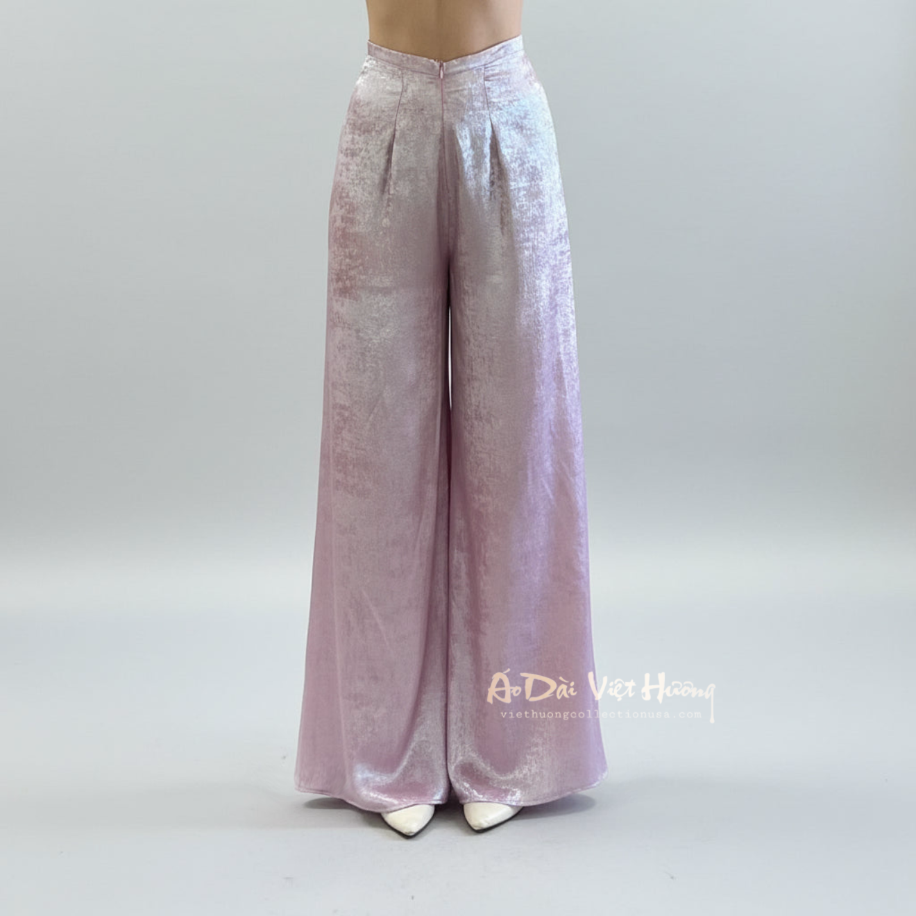R15 - Flared Pants Nhũ Hồng Ánh Bạc | Quần Ống Xéo