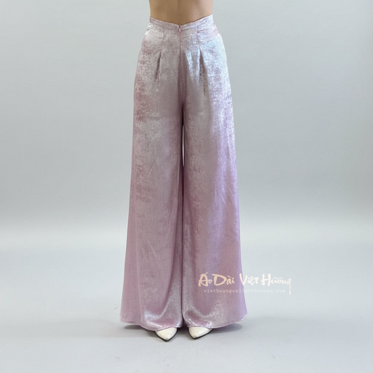 R15 - Flared Pants Nhũ Hồng Ánh Bạc | Quần Ống Xéo