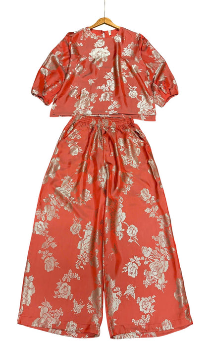 B15->24 - Set Gấm pháp phục Silk Óng tay bồng | Kèm Quần