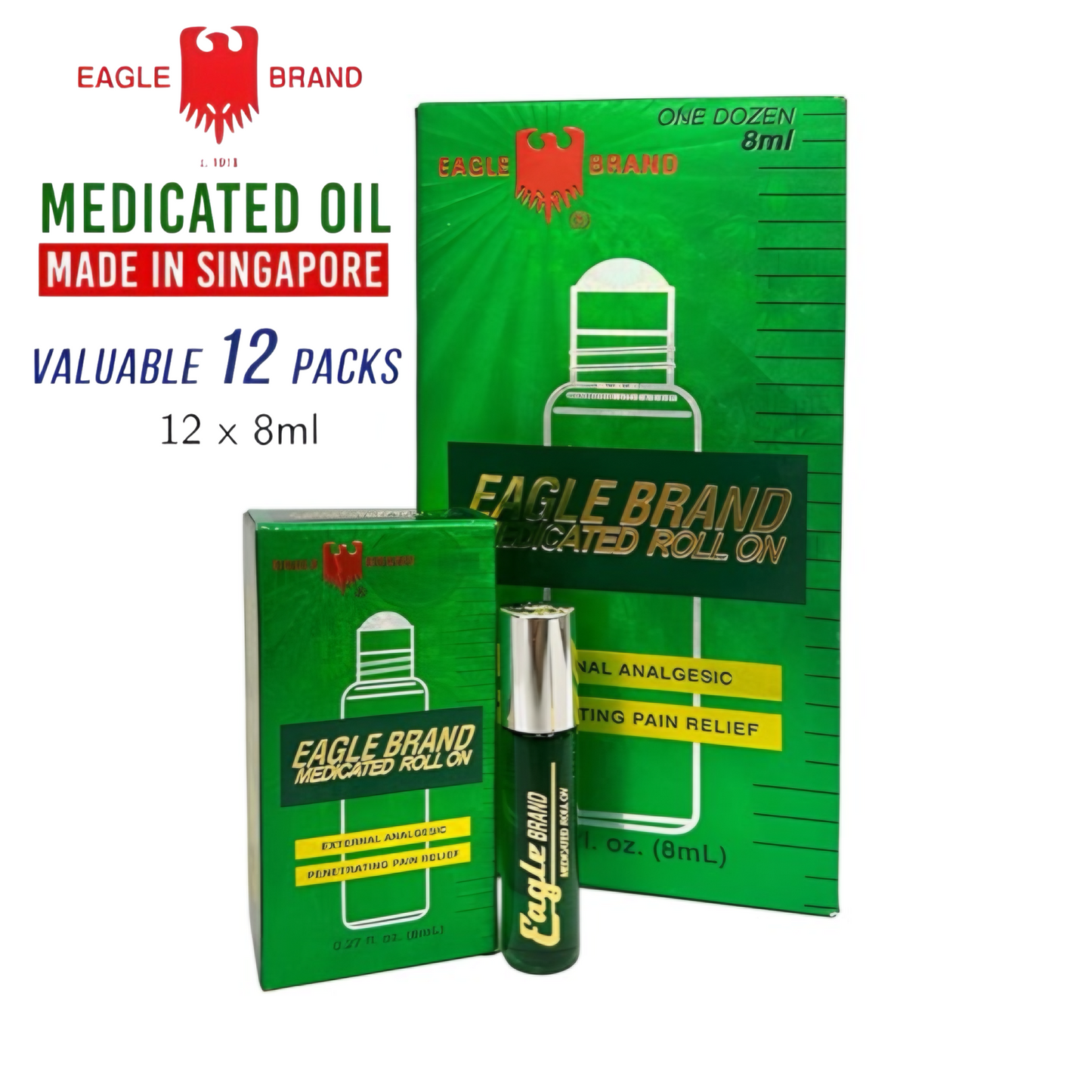 Eagle Brand Medicated Roll On - Green (Classic)