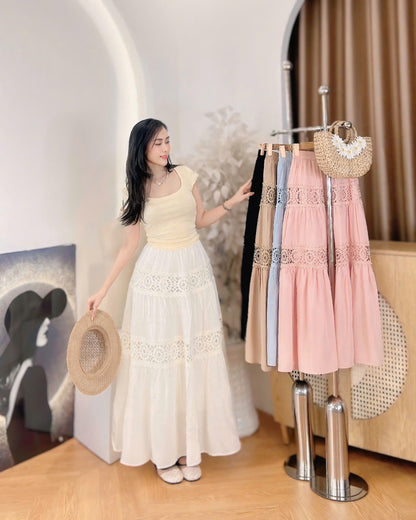 S46->50 - Skirt phối Ren