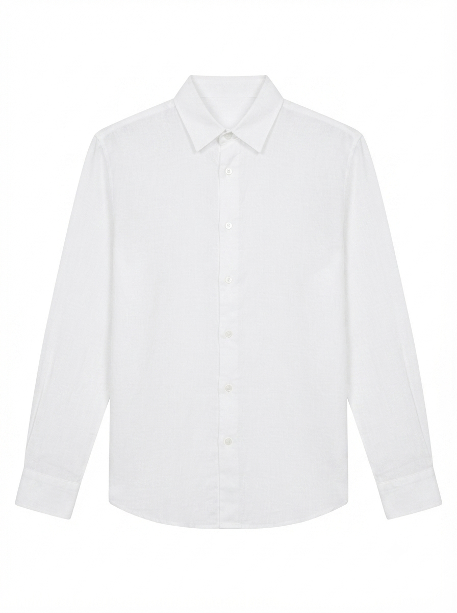 L165->170 - 100% Linen Polo Shirt
