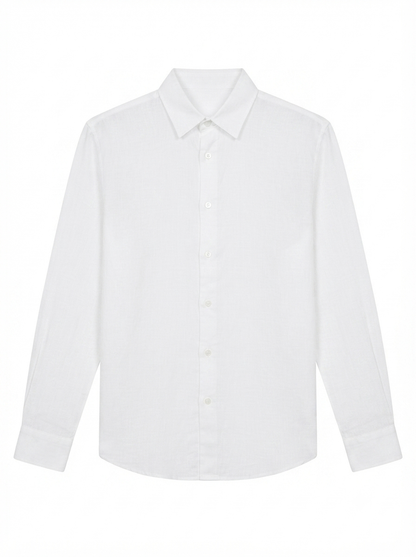 L165->170 - 100% Linen Polo Shirt