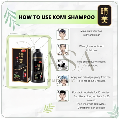 003 - KOMI JAPAN Hair Dye Shampoo - Chestnut Brown